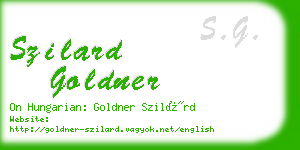 szilard goldner business card